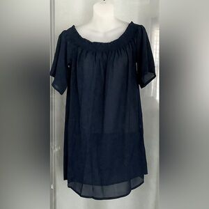 NAVY BLUE SWIMSUIT COVERUP